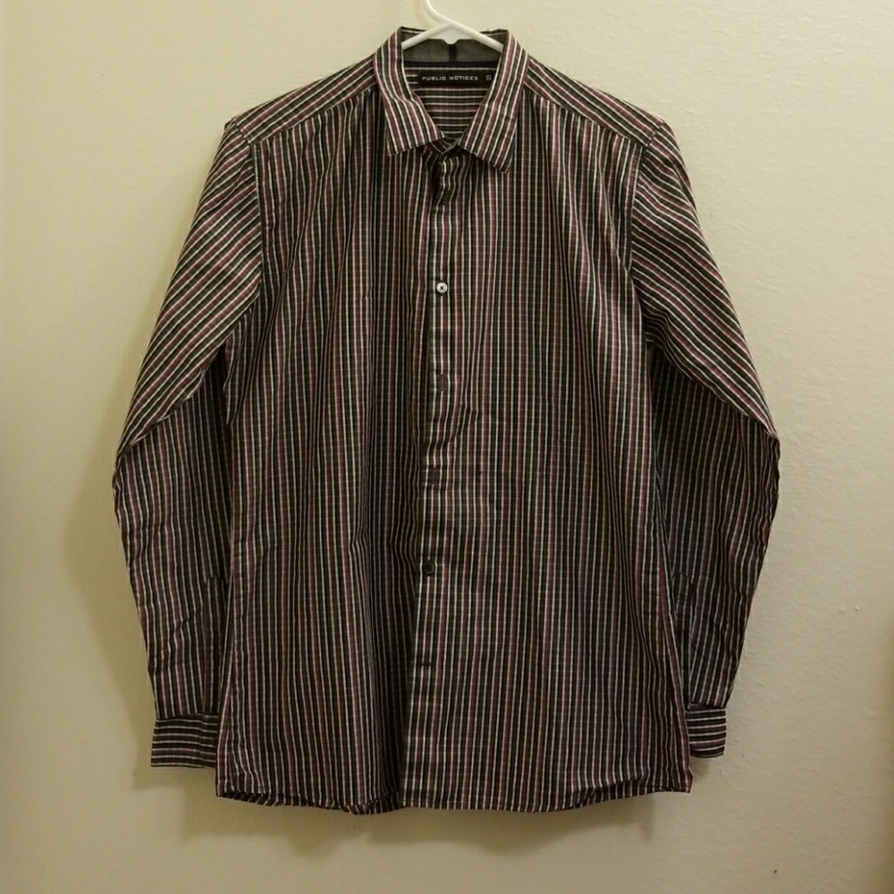 Public Notices button down shirt